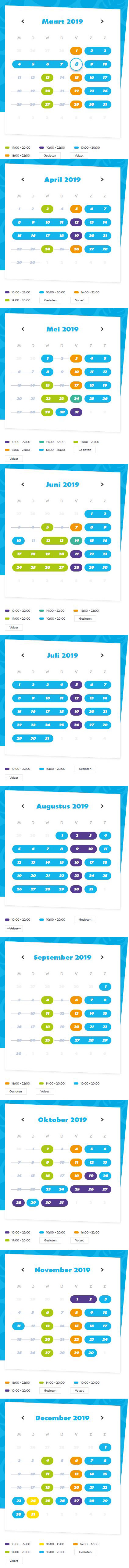 Opening Times aqualibi